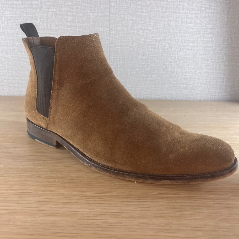 ALDO Mens Suede Chelsea Boots Brown Tan Pull On Dress Ankle Boots Size 10.5